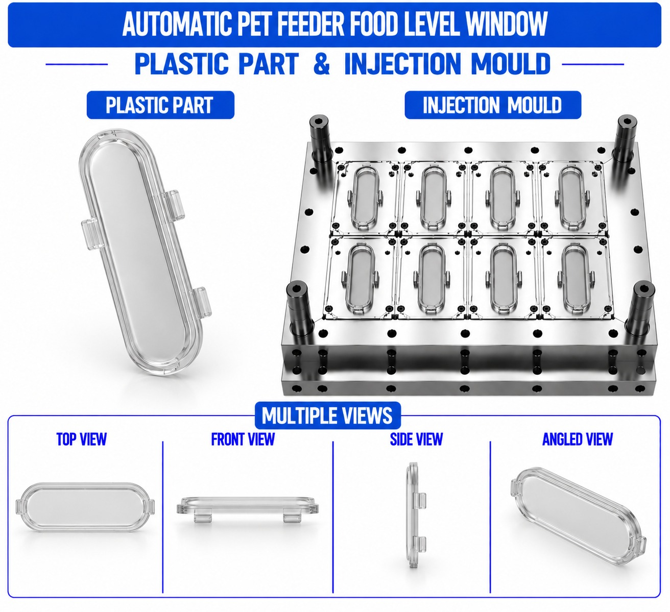 Automatic Pet Feeder Plastic Food Level Window Mould and Moulding Service